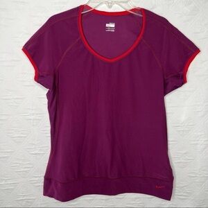 Nike Fit Dry PurpleVented Short Sleeve Training Athletic Work Out Top.Sz. M.